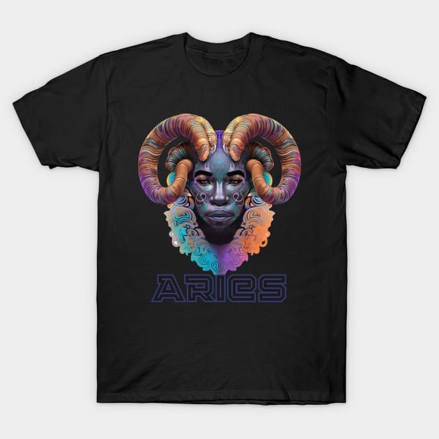 Aries Zodiac Sign Man T-Shirt by SassyElevate2